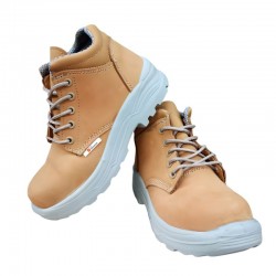 Bota Tipo Ingeniero Cuero Nobuck con Puntera de Seguridad