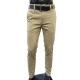Pantalón Formal Semi‑Entubado en Drill Elástico para Hombre