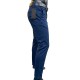 Pantalón Formal Semi‑Entubado en Drill Elástico para Hombre