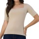 Blusa cuello cuadrado para oficina