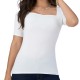 Blusa cuello cuadrado para oficina