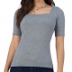 Blusa cuello cuadrado para oficina